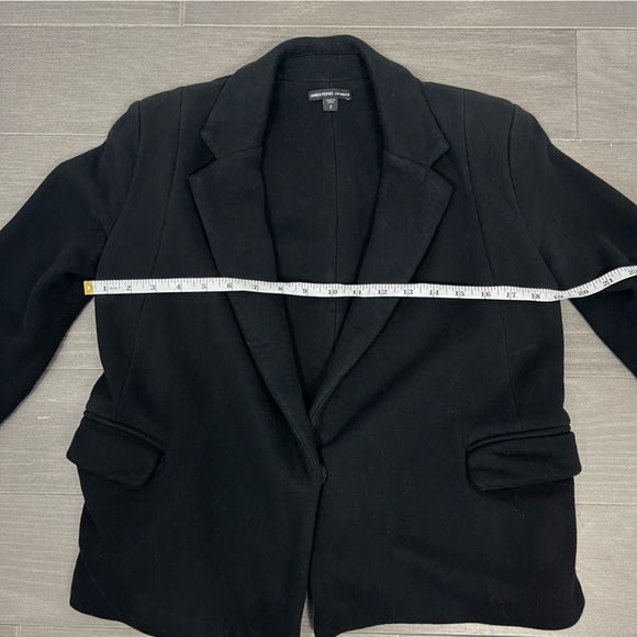 James Perse Los Angeles Cropped Fleece Sweatshirt Coat Jacket Blazer Black 2 M - Picture 13 of 16